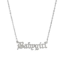 Cute Babygirl Old English Style Necklace.