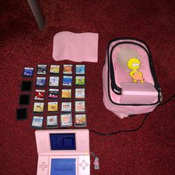 Hi looking to sell a pink DS lite in very good condition with 21 games 3xR4 cards with 2gb micro sd cards, leatherette protective case packet of stylus’s, charger and a Lisa Simpson carry case. Thanks for looking.