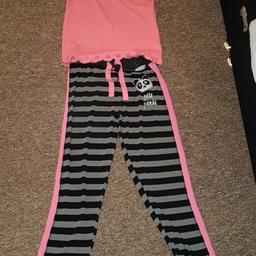 pink pj top size 8 matching bottoms size 6-8 from Primark worn a few times