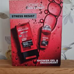 Brand new L'Oreal men expert gift set.

Includes; 
-300ml Stress resist shower gel
-Stress resist roll on deodorant

Collection from Wheatley Hill