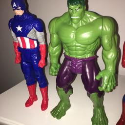Marvel avengers figures plus barman which is dc. Great condition collection only
