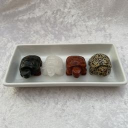 Crystal tortoise carvings

£16 each
Bloodstone sold

A selection of hand carved crystal turtles include Bloodstone, Clear Quartz, Red Jasper and Dalmatian Jasper.