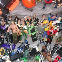 From 2000 90s 80s loads of action men cars bikes knifes guns and clothes big bundle