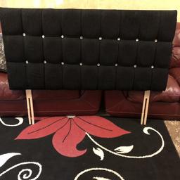Headboard for a double bed, has diamanté buttons, good condition