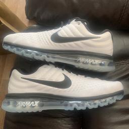 New in box Nike airmax trainers never used (genuine ) size 11 but would fit 10 or 10.5 still with original tissue paper inside and box white with black Nike swoosh open to sensible offers not going to take silly ones .

( pick up only from either Canada Water , rotherhithe or Bermondsey stations. )