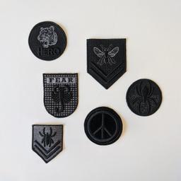 sew on Patches

#patches #black #grey #embroided