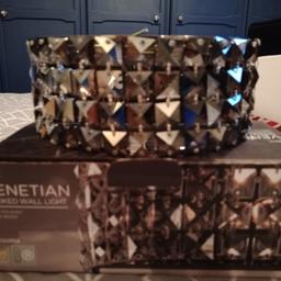 Brand new next Venetian wall lights
2 for £15 or £10 each.