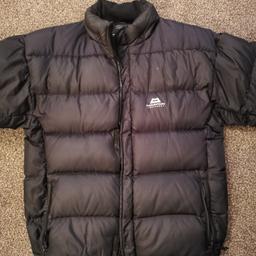 Mountain Equipment puffer jacket, black and in excellent condition. Says size M but I'm usually a L and it fits me no problem. From a smoke and pet free home, cash on collection only please.