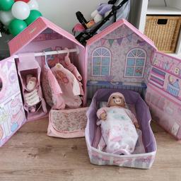 House, interactive doll, clothes, nappies, nappy bag, blanket, cushion, dummies and shoes. All in good condition.
Daughters not interested
Pick up clifton