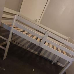 white wood
brought a month ago
brand new
perfect condition hence the price
not going lower
can be dismantled on day of collection
needs to be gone ASAP
mattress not included
