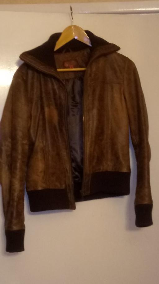 Buy & Sell West Midlands Birmingham - Photos for WOMENS BROWN LEATHER HELIUM JACKET SIZE 12