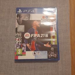 Fifa 21 PS4 game, hardly been played as son not interested. Disc is in immaculate condition. Purchased about a month ago for £55. Collection only from Penge SE20.