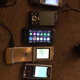 6xmobile phones,3 chargers,1xlimited edition Dolce and gabbana gold flip phone