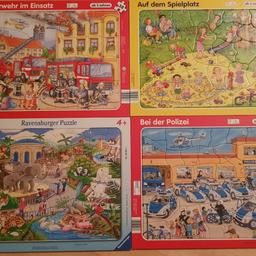 4 Puzzle für Kinder ab 3 bzw. 4 Jahren zu verkaufen, sehr gut erhalten
