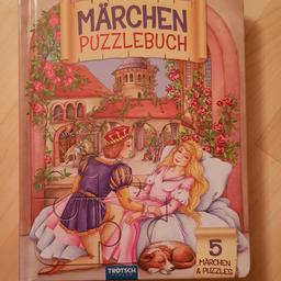 sehr schönes Märchenpuzzlebuch für Kinder mit 5 Geschichten und den dazugehörigen 12-teiligen Puzzles, sehr gut erhalten, zu verkaufen
