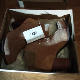 Ugg boots in chestnut, never worn outside too high for me