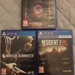 Vendo per inutilizzo videogiochi per PS4 a 20 euro l'uno.
Mortal Kombat X
Resident Evil Revelation 2
Resident Evil Biohazard
Tutti insieme a 50 euro.
