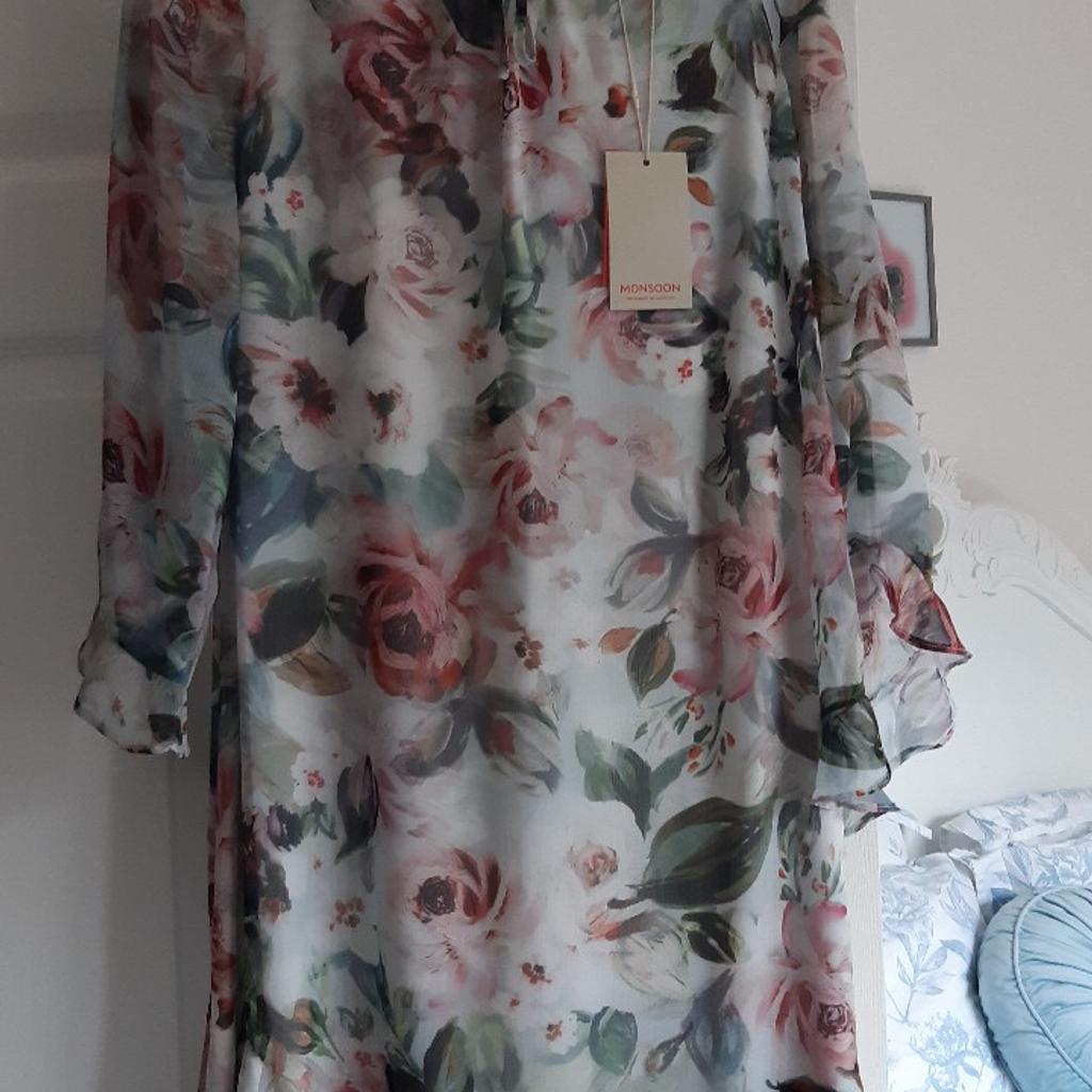 lovely Grey flowery dress from monsoon
Brand new with tags
retail price £55
size 18
no post only pick up