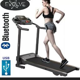 ✔Smart Phone connectivity ✔ Fast & Reliable Delivery✔ UK SUPPLIER ✔Free 3 eBooks ✔Free Bluetooth Wireless Earphone ✔ Bluetooth & AUX

A great choice for those who want to get fit without pounding the pavements, this Evolve B1 motorised Bluetooth with USB & AUX features treadmill will help you to challenge yourself without leaving the house. It improves cardiovascular fitness, general conditioning and toning lower body muscles while tracking all of your activity. So whether trying to lose weight, tone up or simply stay in shape, this treadmill is ideal. Track your fitness both outdoors (with app) and indoors. Set goals, log your workouts and run real world Google satellite road maps. Compete against other connected users from around the world in the comfort of your own home.

Boasting 12 programs, 3 manual incline levels and speeds ranging from 0.8 to 10km/h, this powerful treadmill is ideal for anyone who wants to get into running, jogging or walking, moreover