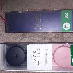 5 Items in total All new in original packages
Jack Wills, Clinique, Sanctuary, Misguided,
Gloss on the list All one job lot. Please look at pictures carefully Will not split. Around
£35 rrp in total. Cheap at £12.50. Post only No Collection. Will deliver local for £ 2.50