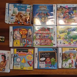 Alle Spiele 5 Euro außer
Animal Crossing, Mario, Yoshi 15 Euro und
Pokemon 8 Euro.