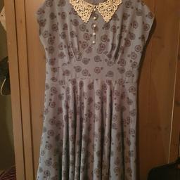 Really beautiful vintage style hell bunny dress, size 3xl which is a 20. Worn twice for a 1940s event. 
Offers welcome.