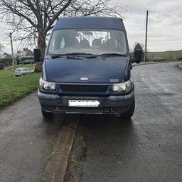 2005 Ford Transit Wheelchair adapted vehicle with electric lift. 
127k mileage. 
Will have 12m MOT. 
Diesel. 
Manual. 
Driver & 2 passenger seats in front. 
5 seats in back with the option of adding 2 additional seats (additional seats also included) and space and straps & clips for wheelchair and seatbelt for wheelchair passenger. Sliding side door and double back doors with electronic lift access for wheelchair.