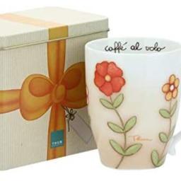 bellissima coppia di mug linea country nuove complete di scatola di latta ottima idea regalo