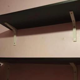 Black IKEA shelfs with brackets 
Only selling as re decorating my bedroom
£20 for all
Collection only!