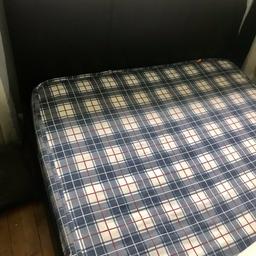 Double bed with lift up base for easy storage, in black faux leather and all in good condition, will be dismantled for easy transport, vgc mattress included if wanted. Selling due to house move only, Covid restrictions will be observed