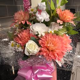 Artificial box flowers new £20 ideal for birthdays anniversary etc delivery available for fuel or collection Dudley dy12jn