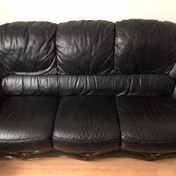 I have a available a 3 seater and 2 seater Black Leather with Mahogany woodwork they are in great condition and have been well looked after. A few small marks but nothing to worry about. Originally paid £2500 for the pair around 3 years ago. Cleaning Kit inc

Sizes of the sofas
3 seater -
210cm Wide
97cm Depth
91cm Height

2 seater -
160cm Wide
97cm Depth
91cm Height

Any questions please kindly ask

COLLECTION ONLY FROM HOLLOWAY N7

PLEASE BRING VAN AND I AM MORE THAN HAPPY TO HELP YOU LOAD IT.