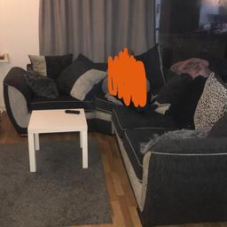 Large grey corner couch. Would be good for someone starting off. All cushions included. Few marks on it and we have lost the clip that clips the two sides together however it stays in place anyways. Collection only from Liverpool City Centre L1