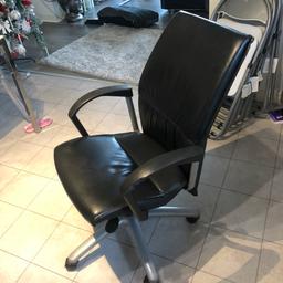 Black office leather chair, all functions still work as they should.