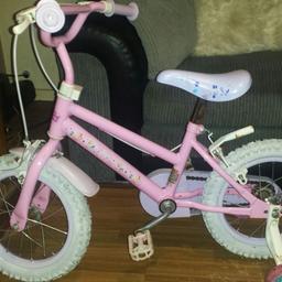 used girls Disney bike good condition all working with stabilisers.has doll cradle on back for doll etc.little surface rust from stored out side a little clean up be almost good ad new (if got time shall clean up myself before sale. 20cm from crank to lowest position on seat, from floor to lowest seat position is 40cm..1 or 2 slight marks nothing major b38 kings Norton collection.