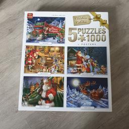 5 Puzzles, each 1000 pieces
Christmas collection 1000 piece puzzles
Used but great condition 
Collection only please