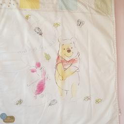 Winnie the Pooh cot coverlet
Never used
Perfect condition.

I have other Winnie the Pooh cot bumpers, coverlets and hanging tidy - please see my other items