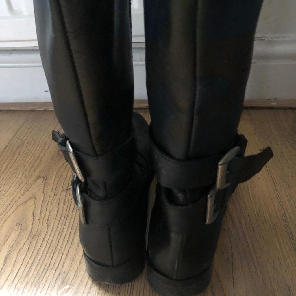 Ladies leather boots size on sale 5