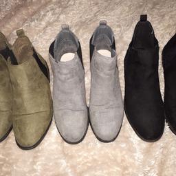 3 pairs of Primark suede effect boots
size 5