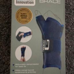 NEO G medical & lifestyle stabilised wrist & thumb brace.

Adjustable compression, ideal for carpal tunnel syndrome and arthritis, helps with repetitive strains, sprains and instability.

Purchased from the mobility shop for £18 but not used, although the packaging has been opened.

From a smoke and pet free home.

Looking for just £10 please.