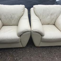 2 x Italian leather arm chairs for sale in excellent condition collection only or can deliver locally for fuel