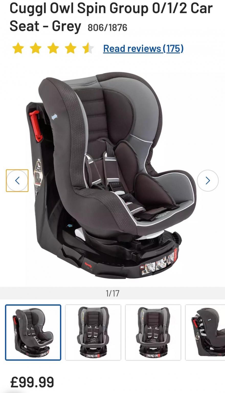 Cuggl owl spin store car seat reviews