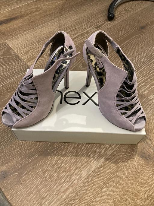 Buy & Sell Hertfordshire Hertsmere - Photos for Lilac suede high heels from Next, worn once