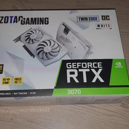 Still sealed never used Zotac RTX 3070 Twin Edge OC White 8GB 256-Bit GDDR6 Graphics Card 8GB 256-Bit GDDR6 Graphics Card BRAND NEW.  

Unwanted christmas gift


Feel free to contact me for any questions

I can post within UK.

collection from M66HX 

ONO