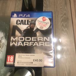 Call of Duty Modern Warfare ps4,
previously bought from cex,
£20 only