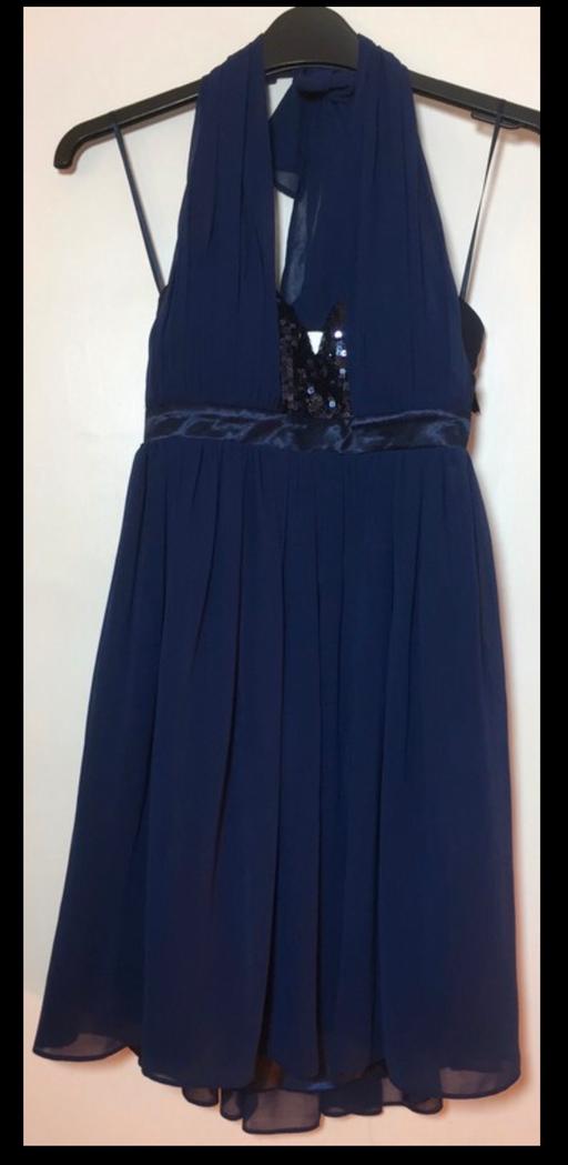 Buy & Sell West London Hillingdon - Photos for Lipsy navy blue chiffon sequin dress. Size 8