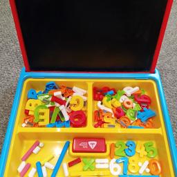 chalk board and magnetic board ideal for spellings and maths in great condition
