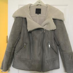 Sheep skin style lined jacket, size 12.