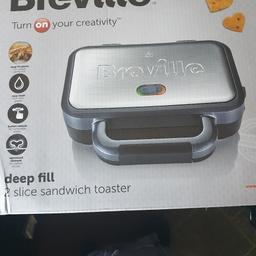 breville 2 slice sandwitch toaster deep fill plates also can remove the plates for easy 2 clean been used twice then put back in box pick up only lisburn road lower end