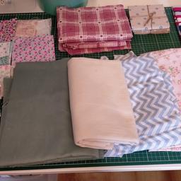 fabric selection all new and in vgc several metres in total 6 ok large pieces to the front are at least a metre each, de stashing so free to anyone in need .